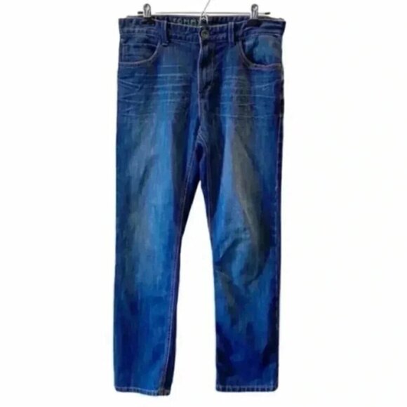 Tommy Hilfiger Jeans Slim Straight  Leg Dark Blue Denim Boys Size 18 - Picture 1 of 16